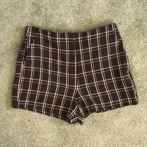 Plaid High Waisted Shorts